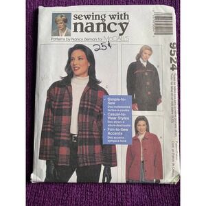 McCalls sewing pattern 9524 Women's cardigan  jacket Sz s-XL